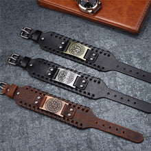 Load image into Gallery viewer, Wide Leather Bracelets for Men