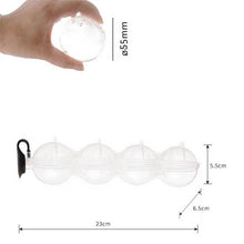 Load image into Gallery viewer, 4 Cavity Ice Cubes Maker Form For Ice Ball Ice Molds Flexible Silicone Whiskey Cocktail