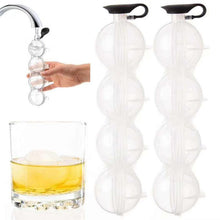 Load image into Gallery viewer, 4 Cavity Ice Cubes Maker Form For Ice Ball Ice Molds Flexible Silicone Whiskey Cocktail
