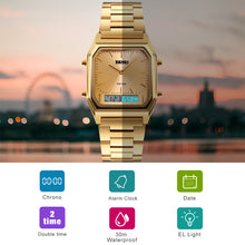 Load image into Gallery viewer, SKMEI Fashion Casual Watch Men Digital Dual Time Sports Chronograph 3bar Waterproof Quartz Wristwatches