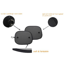 Load image into Gallery viewer, 2pcs Black Side Car Sun Shades Rear