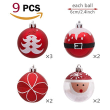 Load image into Gallery viewer, 9pcs 6cm Christmas Balls Ornaments XMAS Tree Hanging Balls