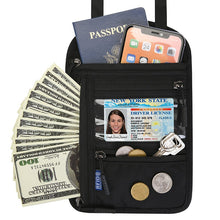 Load image into Gallery viewer, Travel Neck Wallet Card Mobile Phone Bag