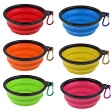 Load image into Gallery viewer, 5 Pack Collapsible Silicone Pet Dog Cat Feeding Water Bowl
