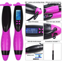 Load image into Gallery viewer, Digital LCD Jump Jumping Skipping Rope Calorie Count Counter Timer Fitness