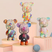 Load image into Gallery viewer, Cartoon Bear Mini USB Rechargeable Fan