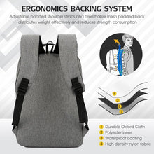 Load image into Gallery viewer, 3 Pcs Laptop Computer Backpack Crossbody Bag Set With USB Charging Port