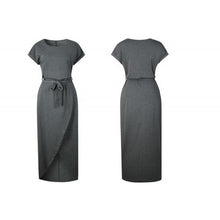 Load image into Gallery viewer, Women's Summer New Solid Color Anti-Sleeve Blouse Tied Dress