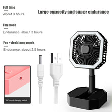 Load image into Gallery viewer, USB Rechargeable Portable Foldable Table Fan