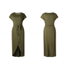 Load image into Gallery viewer, Women's Summer New Solid Color Anti-Sleeve Blouse Tied Dress