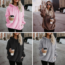 Load image into Gallery viewer, Women’s Plush Teddy Hoodie with Zipper