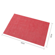 Load image into Gallery viewer, 4 Pack PVC Heat Resistant Stain Resistant Non-Slip Placemats Table Mats