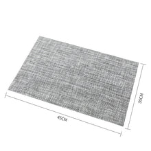 Load image into Gallery viewer, 4 Pack PVC Heat Resistant Stain Resistant Non-Slip Placemats Table Mats
