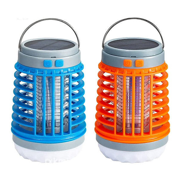 Rechargeable Solar Power Bug Zapper Mosquito Fly Killer LED Light