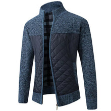 Load image into Gallery viewer, Mens Lightweight Color Block Stand Collar Zipper Puffer Jacket
