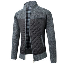 Load image into Gallery viewer, Mens Lightweight Color Block Stand Collar Zipper Puffer Jacket
