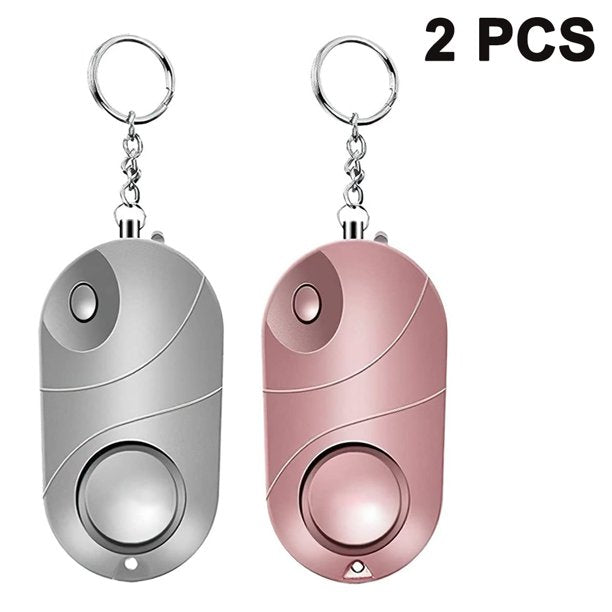 2 Pack Safe Sound Personal Alarm Self Defense Alarm Keychain With Light