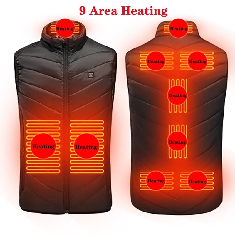 2021 Intelligent USB Electric Heating Thermal Heated Jacket Fashion Men Coat