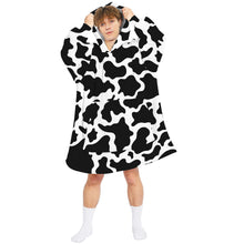 Load image into Gallery viewer, Adult Kids Winter Printed Oversize Hooded Blanket with Sleeve
