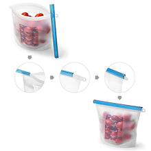 Load image into Gallery viewer, 4Pcs 1000Ml Silicone Food Bag  Reusable Silicone
