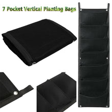 Load image into Gallery viewer, 7 Pockets Vertical Gardening Flower Pots Wall Planter Hanging Bag
