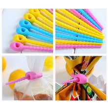 Load image into Gallery viewer, 10Pcs Multi-use Food Grade Silicone Bag Clip Ties Management Zip Food Saver
