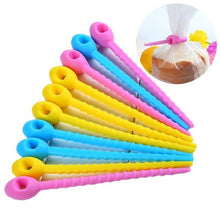 Load image into Gallery viewer, 10Pcs Multi-use Food Grade Silicone Bag Clip Ties Management Zip Food Saver
