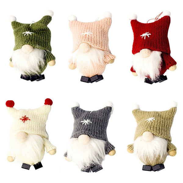 1PC Wool Cute Gnome Doll Christmas Santa Claus Doll  Hanging Ornaments