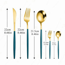 Load image into Gallery viewer, 30Pcs Full Tableware Multicolor Stainless Steel Cutlery Set
