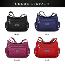 Load image into Gallery viewer, Women&#39;s Crossbody Bag Waterproof Nylon Plaid Shoulder Messenger Ba
