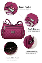 Load image into Gallery viewer, Women&#39;s Crossbody Bag Waterproof Nylon Plaid Shoulder Messenger Ba
