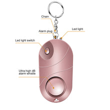 Load image into Gallery viewer, 2 Pack Safe Sound Personal Alarm Self Defense Alarm Keychain With Light
