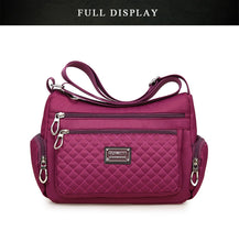 Load image into Gallery viewer, Women&#39;s Crossbody Bag Waterproof Nylon Plaid Shoulder Messenger Ba
