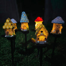 Load image into Gallery viewer, Resin House Solar Lamp
