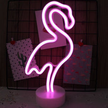 Load image into Gallery viewer, Neon Sign USB LED Decoration Unicorn Flamingo Lamp
