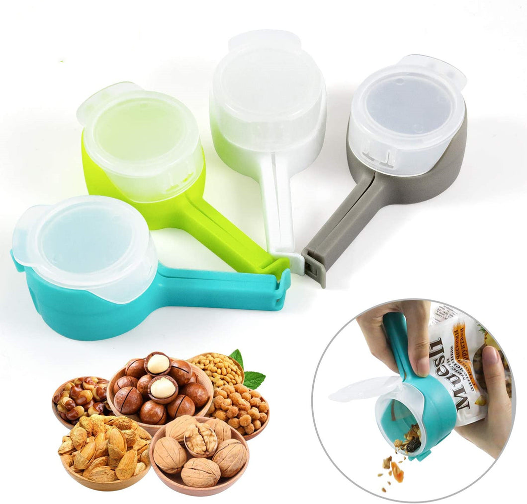 Food Storage Bag Sealing Clips with Pour Spouts