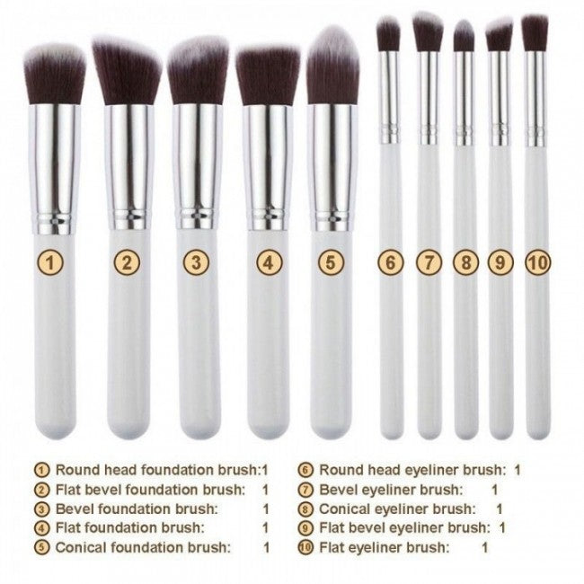 10PCS Cosmetic Makeup Brushes Set